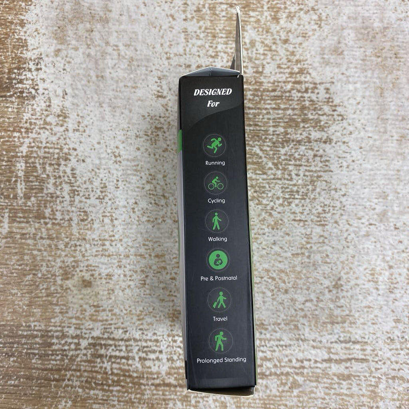 Stamina - Low-Cut Compression Socks (2-Pack): Black/Green-unisex-LG/XL