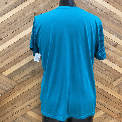 Nike - Men's Dri-Fit T-Shirt: Teal/Navy Hexagons-men-LG