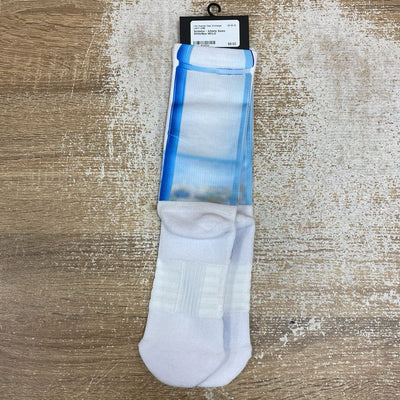 Strideline - Athletic Socks: White/Blue-unisex-MD/LG