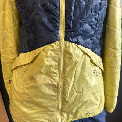 Flylow - Women' Tamara Micro Puff Jacket - MSRP compared $230: Yellow/Navy/Blue-women-SM