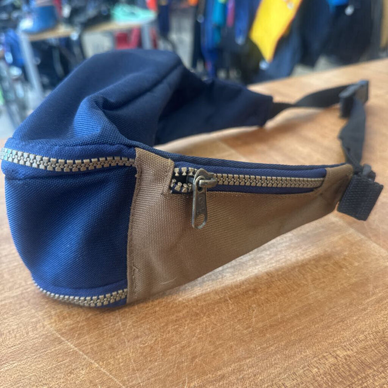 High Sierra- Waist Pack- MSRP compared $89: navy blue and brown-unisex-