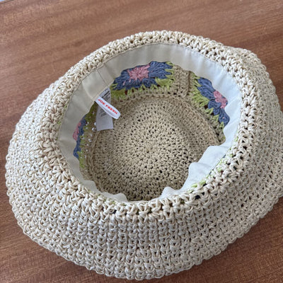 Joe Fresh- Crocheted Bucket Hat: beige/multi-unisex-small