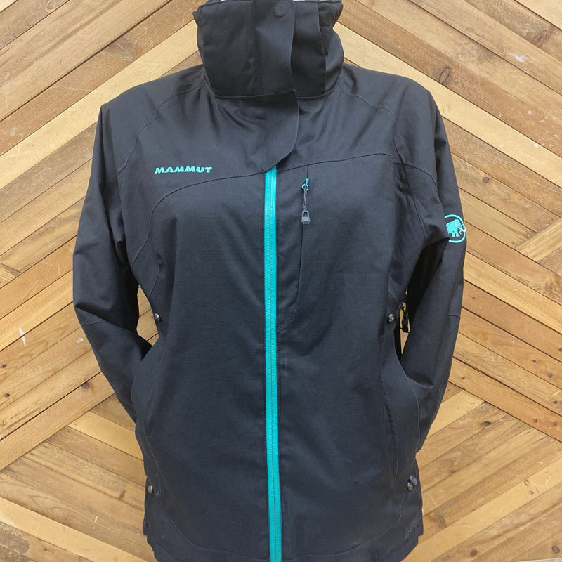 Mammut - Women Dry Tech Winter Ski Jacket - MSRP compared $370: Black Teal -women-SM