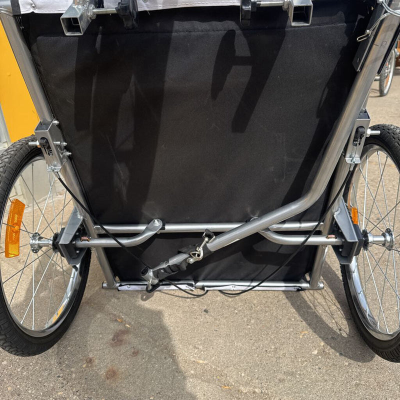 Aosom- Elite II Dog Bike Trailer 2-In-1 Pet Stroller Cart Bicycle - MSRP $349: White -unisex-