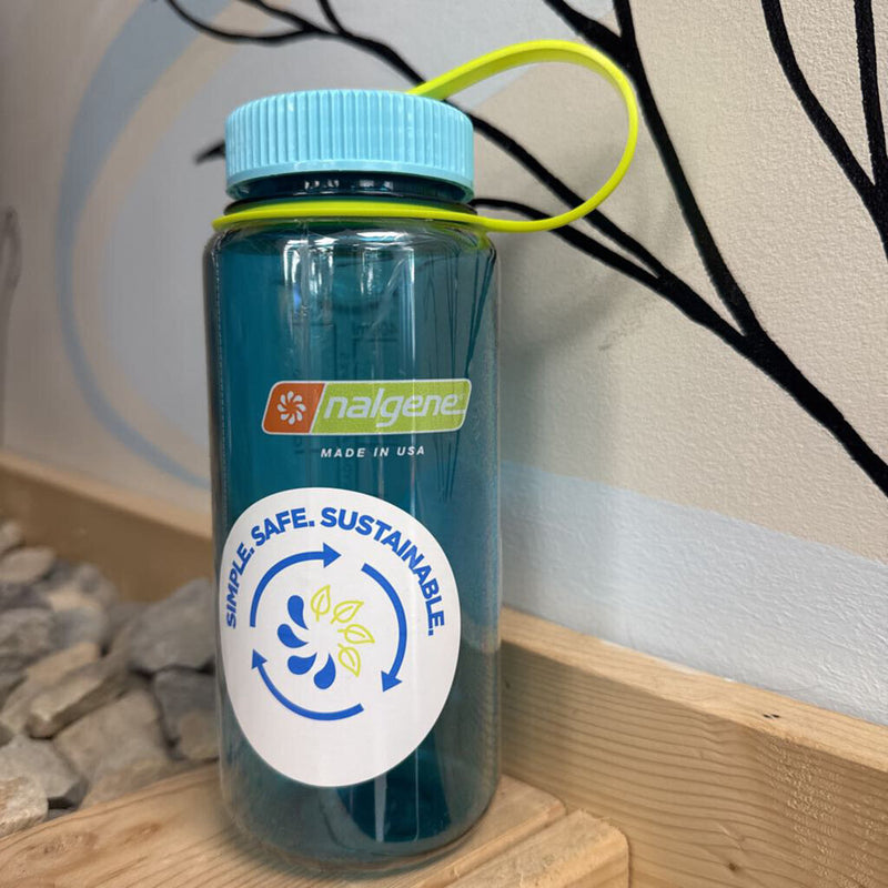 Nalgene 16oz Cosmos Sustain Water Bottle: cerulean /blue/orange-unisex-16oz