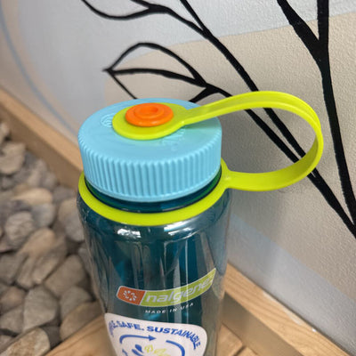 Nalgene 16oz Cosmos Sustain Water Bottle: cerulean /blue/orange-unisex-16oz