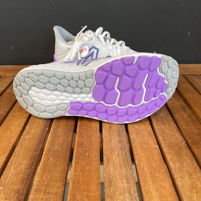 New Balance - Women's Fresh Foam X Vongo v5 Running Shoes - MSRP $190: White / Purple-women-W7
