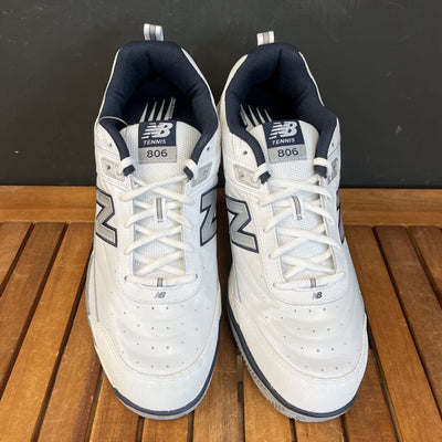 New Balance - Men's 806 Tennis Shoes - MSRP $150: White / Navy / Grey-men-M15