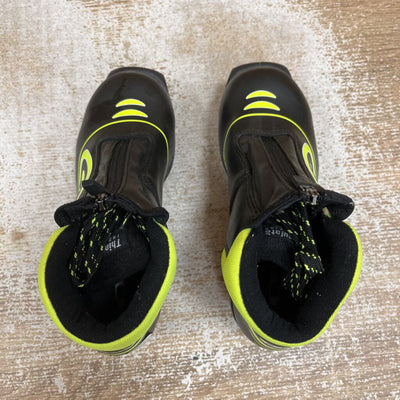 OW- Xalta Junior sns profil Black Cross Country Ski Boot - MSRP $160: Black / Yellow-children-3.5Y