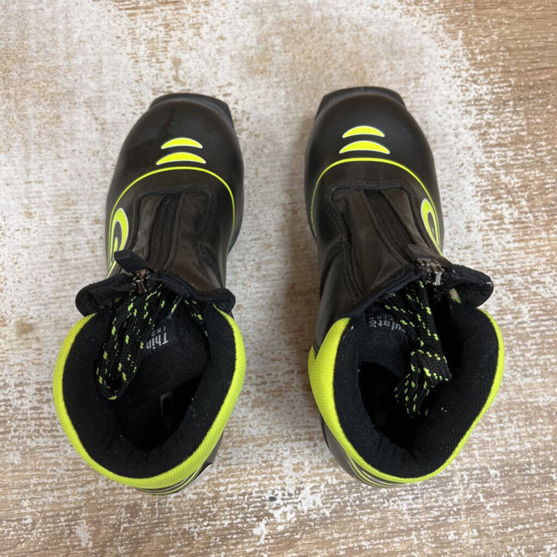 OW- Xalta Junior sns profil Black Cross Country Ski Boot - MSRP $160: Black / Yellow-children-3.5Y