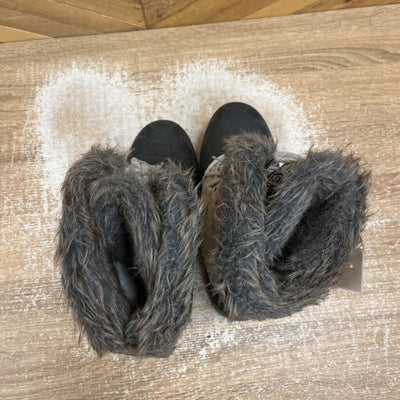 Ice Fields - Women's Polygonal Stitch Winter Boots : Grey / Black-women-W9