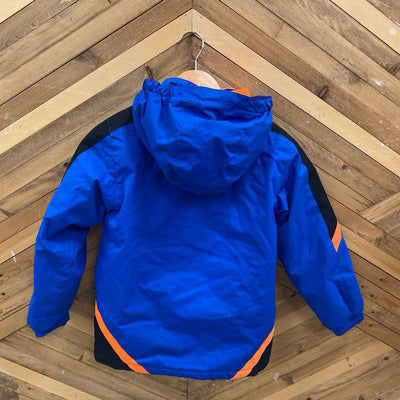 Mountain Warehouse - Kids' Winter Jacket w/ Snow Skirt - MSRP $109: Blue / Orange-children-7/8Y