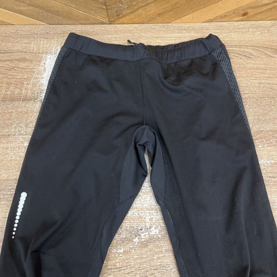 Diadora - Women's Hybrid Softshell Running Pants - MSRP $110: Black-women-SM