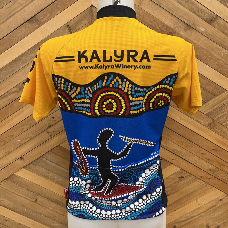 Capoforma - Kalyra Mosaic Full-Zip Cycling Jersey: Yellow/Black/Multi-unisex-MD