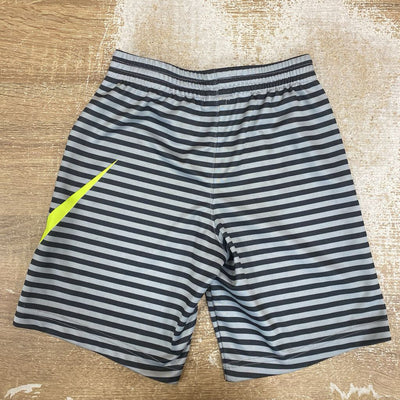 Nike - Kids' Striped Athletic Shorts : Grey / Black / Yellow-children-sm