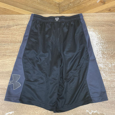Under Armour - Kid's Shorts: Black/Grey-children-Ylg