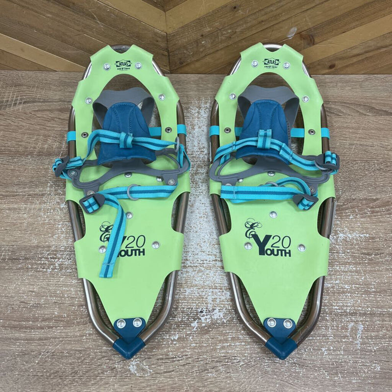 Atlas - Youth 20 Snowshoes - MSRP $130: Green / Blue-children-20Y