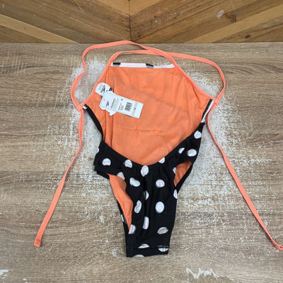 Speedo Girls' Polka Dot Swimsuit: Black/White-girls-26