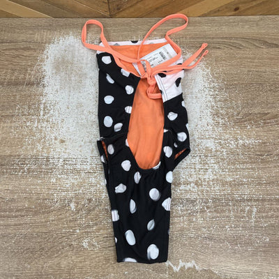 Speedo Girls' Polka Dot Swimsuit: Black/White-girls-26