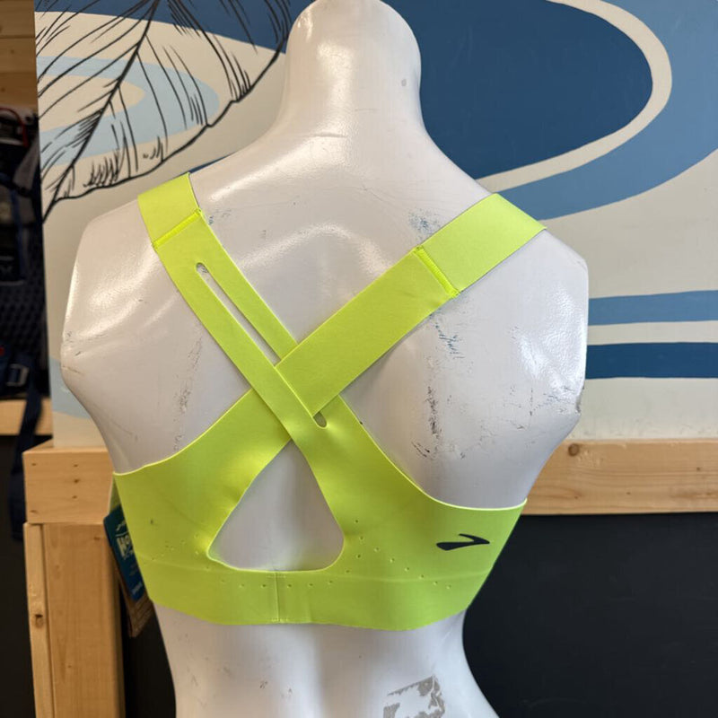 Brooks Dare Crossback RunBra: Bright Yellow-women-34 A/B