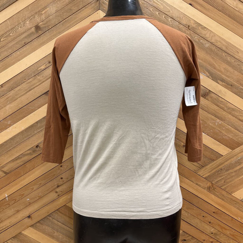 Patagonia-Mens Long sleeve shirt-MSRP $70: Orange/White-men-XS