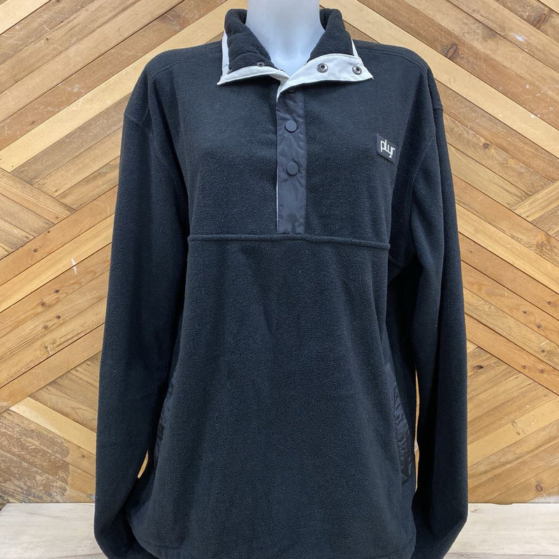 Plyr - 1/4 Snap Fleece - MSRP $105: Black/White-unisex-XXL