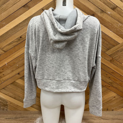 90 Degree - Women's Cropped Hoodie : Grey -women-LG
