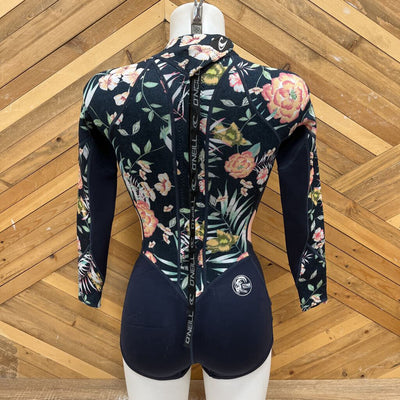 O'Neill - Women's Floral Design Springsuit - MSRP $190: Navy / Pink / Green-women-6