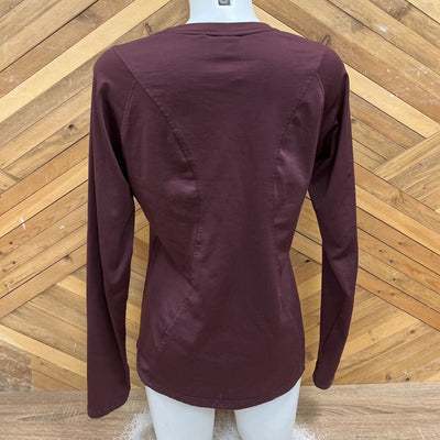 Spyder - Women's L/S Baselayer Top - MSRP $89: Burgundy-women-MD