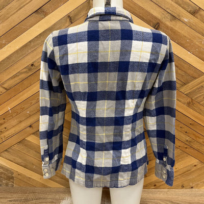 Patagonia - Women's L/S Flannel Plaid Button-Down - MSRP $125: Blue / White / Yellow-women-4
