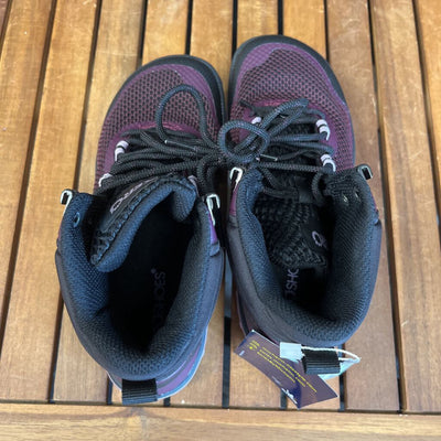 XeroShoes - Women's Scrambler Mid Hiking Boots - MSRP $220: Black/Fig Purple-women-W5.5