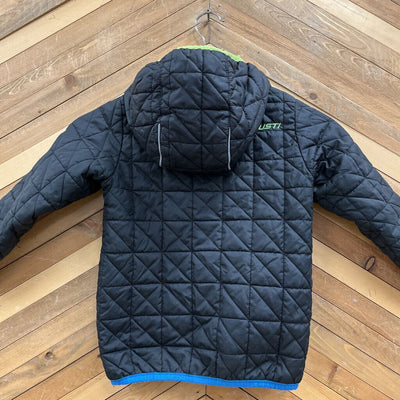 Gusti - Kids' Quilted Puffer Jacket: Black/Blue/Green-children-5