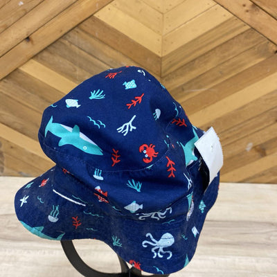 Kids' Sea Creatures Sun Hat : Navy / Red / Grey / Teal-children-