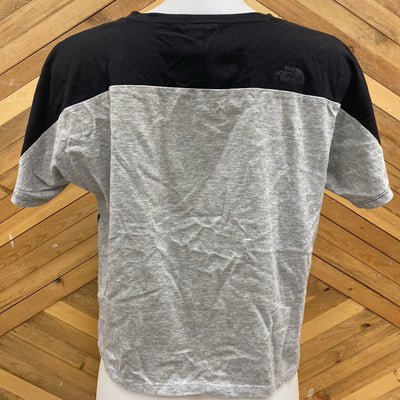 The North Face - Women's Cropped T-Shirt: Grey/Black-women-MD