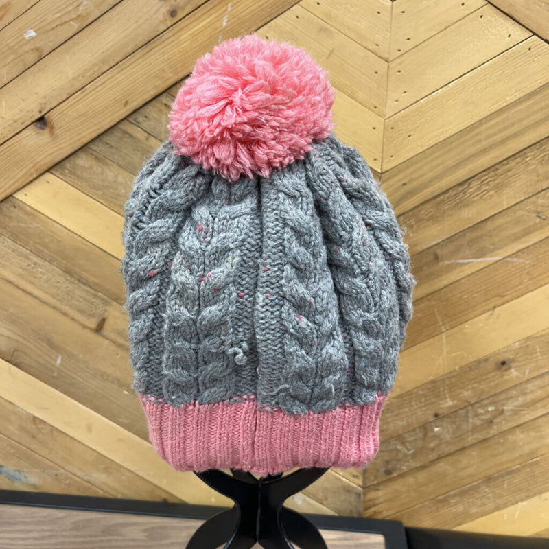 Reima- kids knit fleece lined toque - MSRP $49 : grey pink -children-