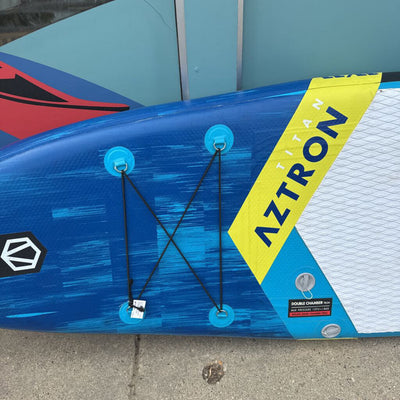 Aztron - Titan 11/11 All-Around Inflatable Stand-Up Paddleboard - MSRP $999: Blue/White/Yellow--11'11"