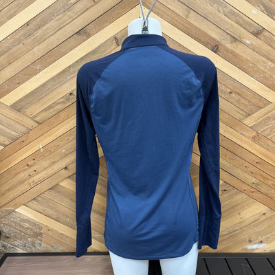 Paradox - Women's 1/4-Zip Baselayer Top: Blue/Navy-women-MD