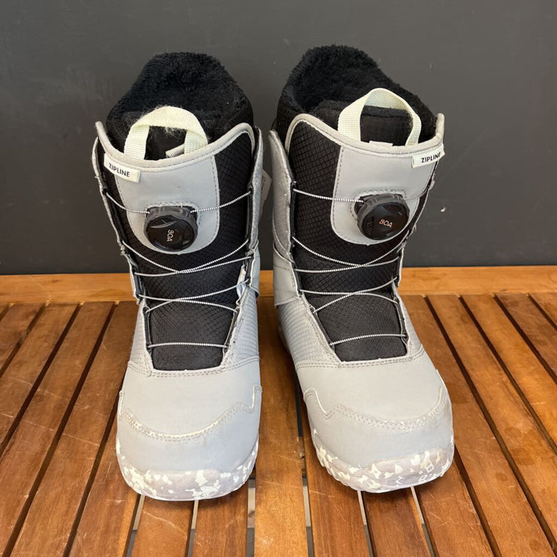 Burton - Kids Zipline BOA Snowboard Boots - MSRP $220: Grey/Black-children-5Y