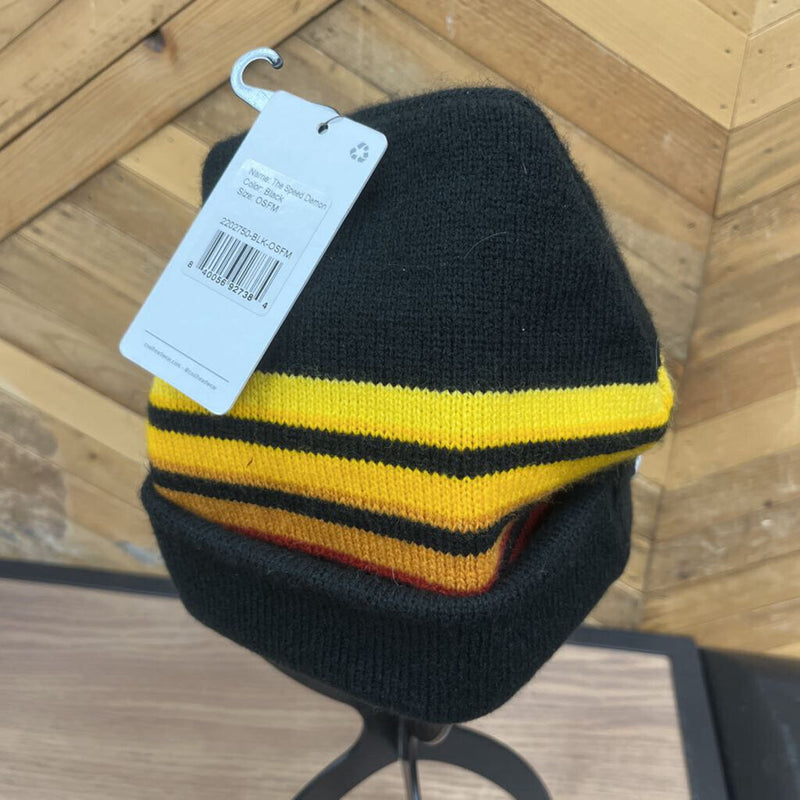 Coal- Striped Beanie Hat- MSRP $25: Black, Yellow, Red, Orange-unisex-Adult