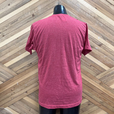 Deluxe by M&O - Men's "Mountain Life Banff Canada" S/S Shirt : Red-men-LG