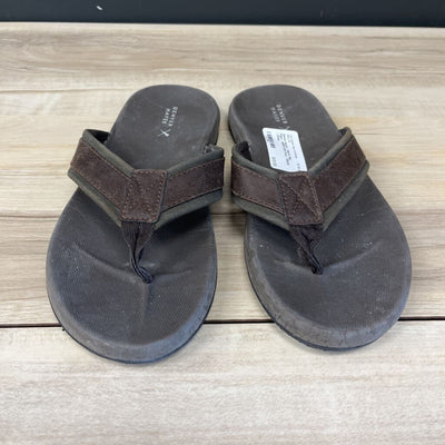 Denver Hayes - Men's Flip Flops - MSRP $29: Grey / Black / Green-men-