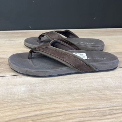 Denver Hayes - Men's Flip Flops - MSRP $29: Grey / Black / Green-men-