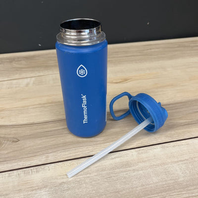 ThermoFlask - Small Metal Water Bottle : Blue-unisex-