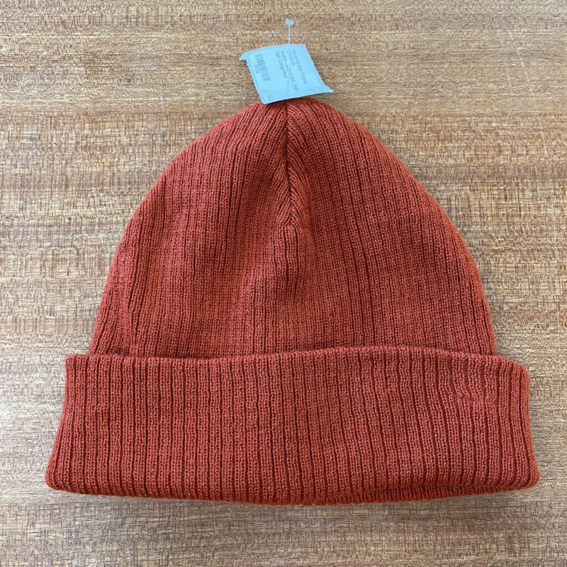 Wedze - Ribbed Knit Toque: Dark Orange/Red-unisex-