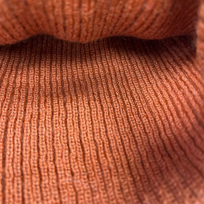 Wedze - Ribbed Knit Toque: Dark Orange/Red-unisex-