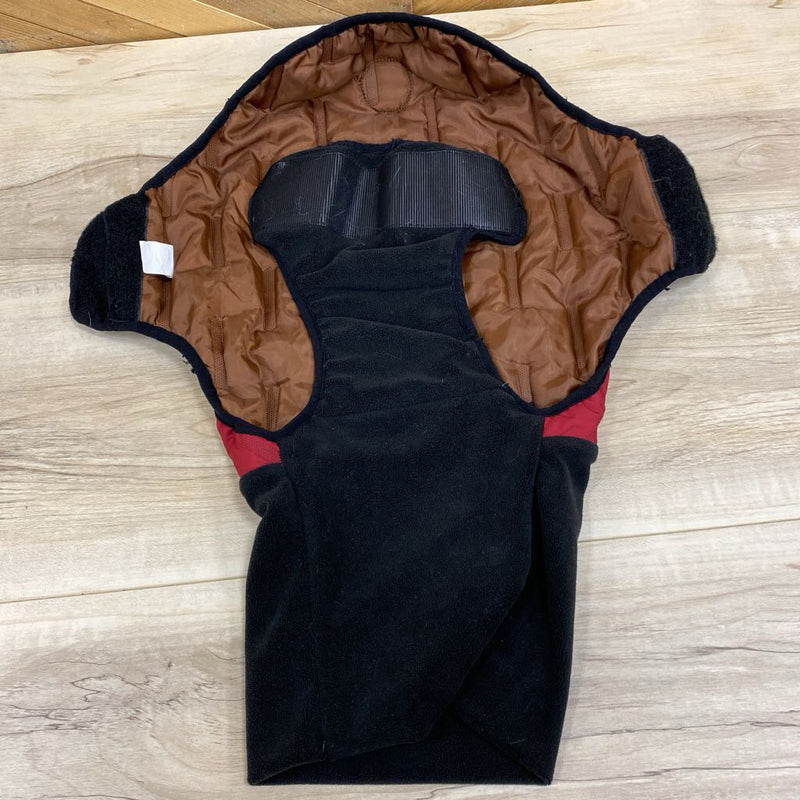 Cyeollo - Warm Dog Coat: Maroon/Red/Black--XL