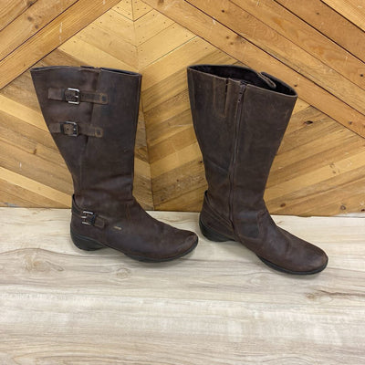 Ecco - Women's Fleece-Lined Fall Leather Boots - MSRP compared $190: Brown-women-42