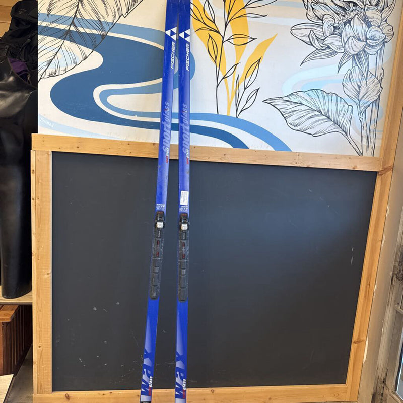 Fischer - Short Cut Sport Glass Classic Cross Country Skis with SNS Profil bindings- : Blue--203cm