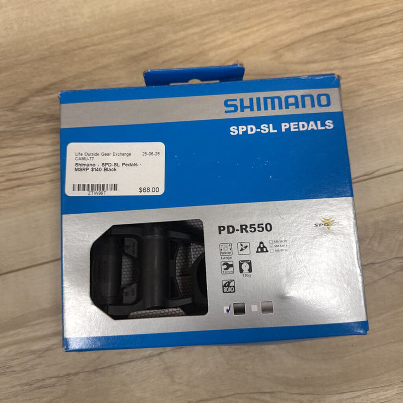 Shimano - SPD-SL Pedals - MSRP $140: Black--