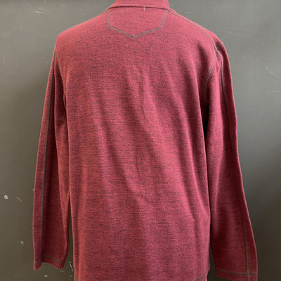 Eddie Bauer - Men's 1/4-Zip Knit Fleece - MSRP $88: Red-men-LG